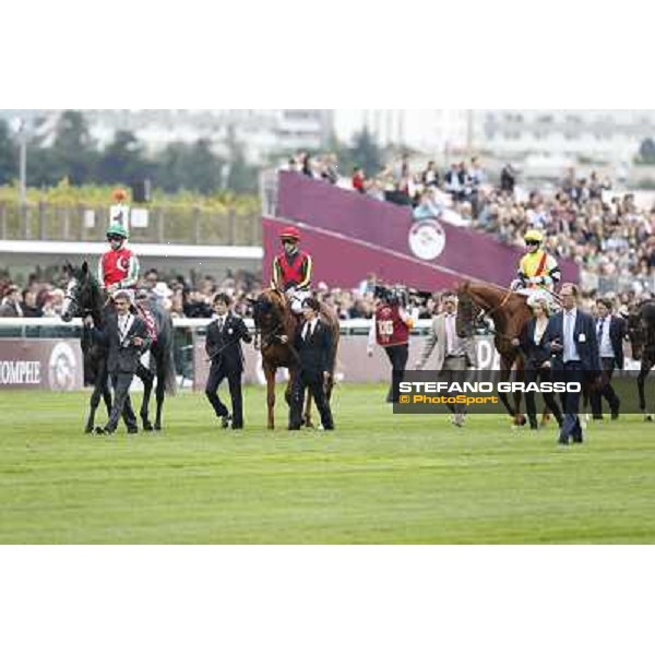 The Parade of the Qatar Prix de l\'Arc de Triomphe - Orfevre Paris,Longchamp racecourse,6th oct,2013 ph.Stefano Grasso