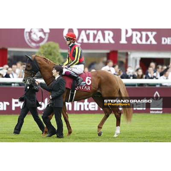 The Parade of the Qatar Prix de l\'Arc de Triomphe - Orfevre Paris,Longchamp racecourse,6th oct,2013 ph.Stefano Grasso