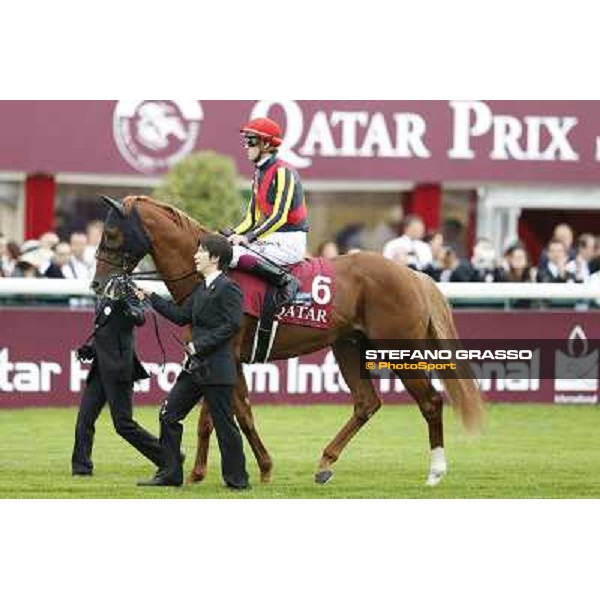 The Parade of the Qatar Prix de l\'Arc de Triomphe - Orfevre Paris,Longchamp racecourse,6th oct,2013 ph.Stefano Grasso