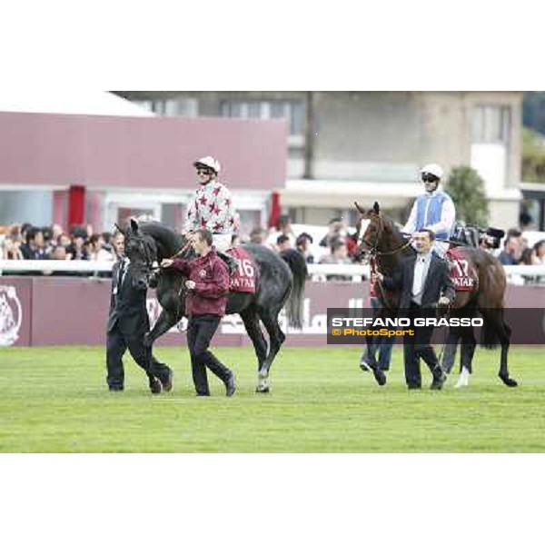 The Parade of the Qatar Prix de l\'Arc de Triomphe Paris,Longchamp racecourse,6th oct,2013 ph.Stefano Grasso