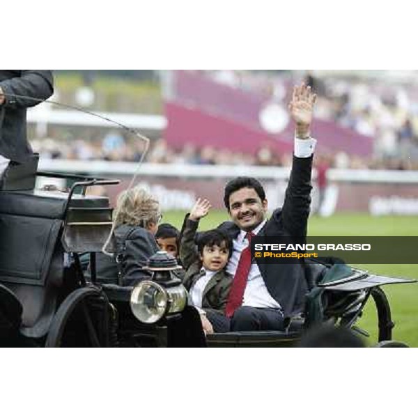 Thierry Jarnet and Treve win the Qatar Prix de l\'Arc de Triomphe Paris,Longchamp racecourse,6th oct,2013 ph.Stefano Grasso