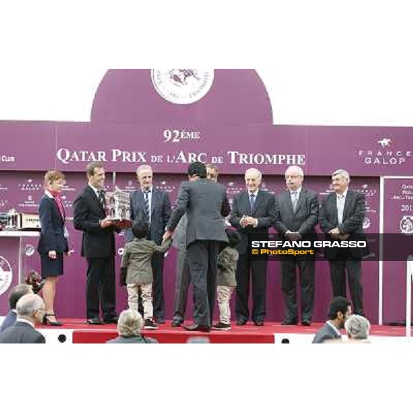 Thierry Jarnet and Treve win the Qatar Prix de l\'Arc de Triomphe Paris,Longchamp racecourse,6th oct,2013 ph.Stefano Grasso