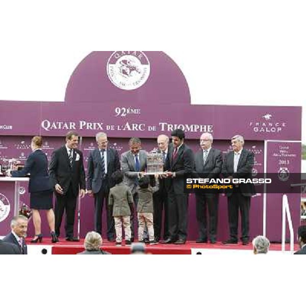 Thierry Jarnet and Treve win the Qatar Prix de l\'Arc de Triomphe Paris,Longchamp racecourse,6th oct,2013 ph.Stefano Grasso