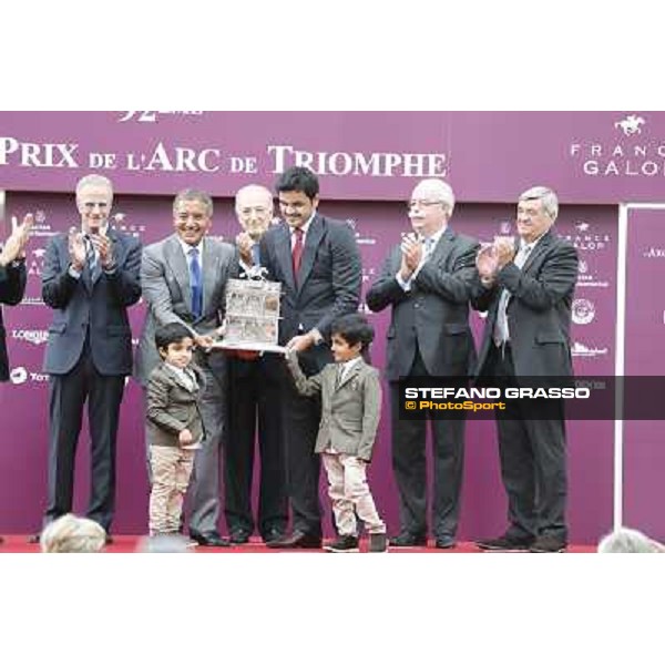 Thierry Jarnet and Treve win the Qatar Prix de l\'Arc de Triomphe Paris,Longchamp racecourse,6th oct,2013 ph.Stefano Grasso