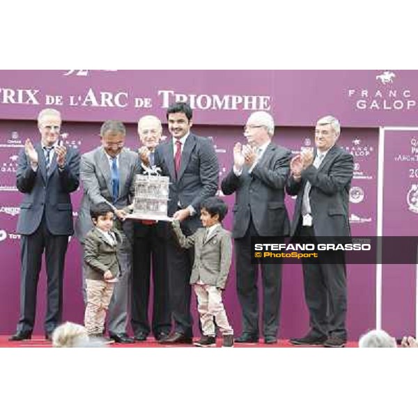 Thierry Jarnet and Treve win the Qatar Prix de l\'Arc de Triomphe Paris,Longchamp racecourse,6th oct,2013 ph.Stefano Grasso