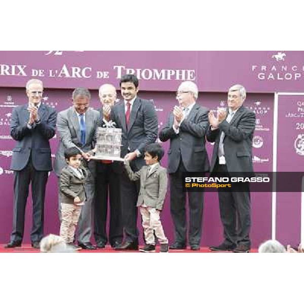 Thierry Jarnet and Treve win the Qatar Prix de l\'Arc de Triomphe Paris,Longchamp racecourse,6th oct,2013 ph.Stefano Grasso