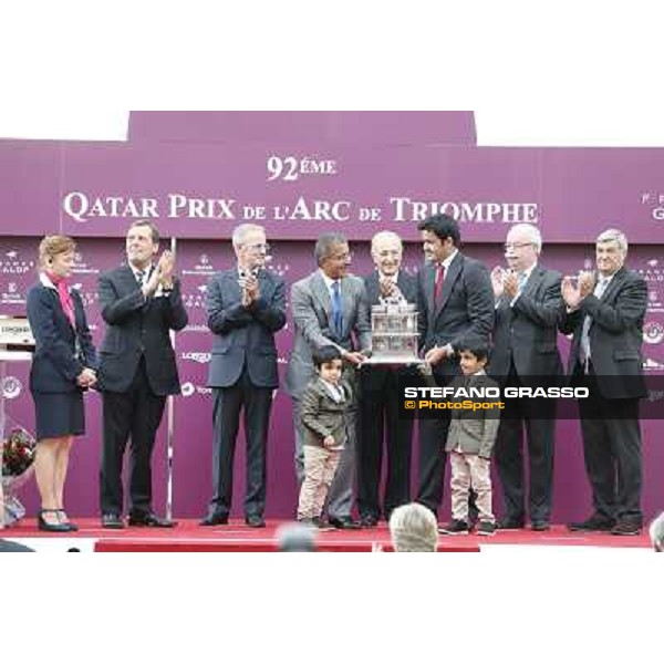Thierry Jarnet and Treve win the Qatar Prix de l\'Arc de Triomphe Paris,Longchamp racecourse,6th oct,2013 ph.Stefano Grasso