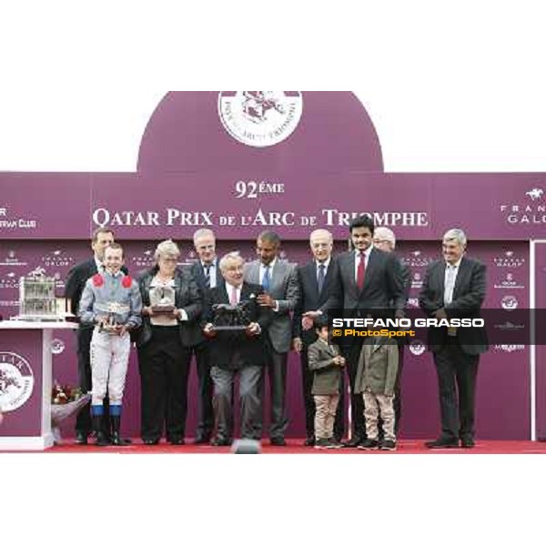 Thierry Jarnet and Treve win the Qatar Prix de l\'Arc de Triomphe Paris,Longchamp racecourse,6th oct,2013 ph.Stefano Grasso