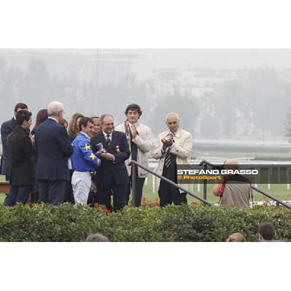 Prize giving ceremony for Delrock\'s winning connection Premio Carlo Porta Milano,San Siro racecourse,20th oct.2013 ph.Stefano Grasso
