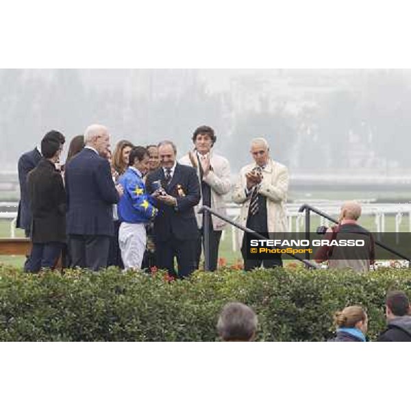 Prize giving ceremony for Delrock\'s winning connection Premio Carlo Porta Milano,San Siro racecourse,20th oct.2013 ph.Stefano Grasso