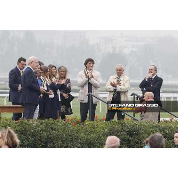 Prize giving ceremony for Delrock\'s winning connection Premio Carlo Porta Milano,San Siro racecourse,20th oct.2013 ph.Stefano Grasso