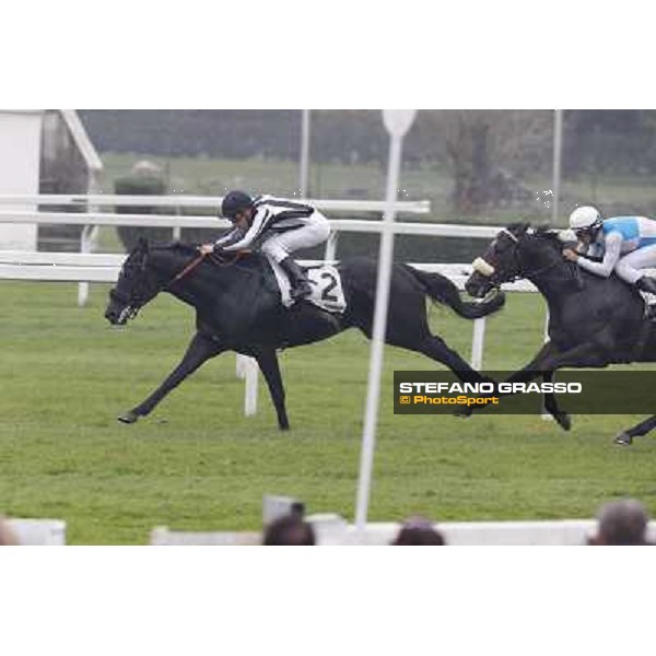 Cristian Demuro and Nabucco win the Premio del Piazzale Milano,San Siro racecourse,20th oct.2013 ph.Stefano Grasso