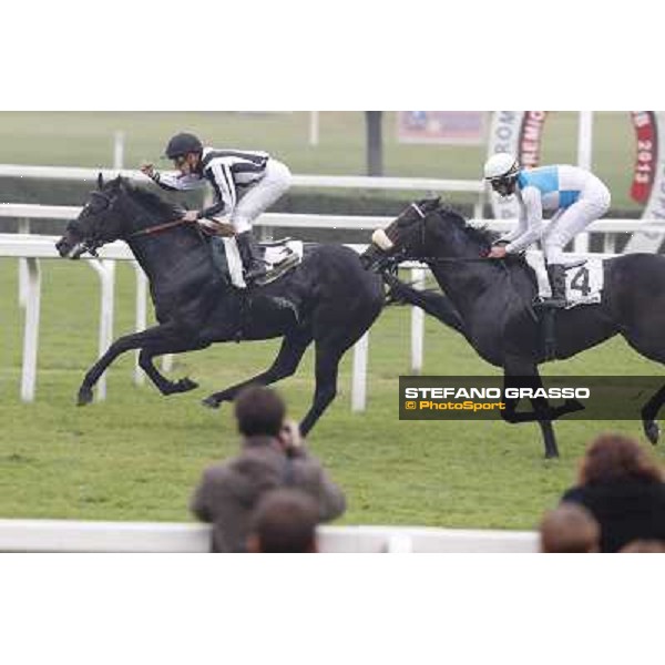 Cristian Demuro and Nabucco win the Premio del Piazzale Milano,San Siro racecourse,20th oct.2013 ph.Stefano Grasso