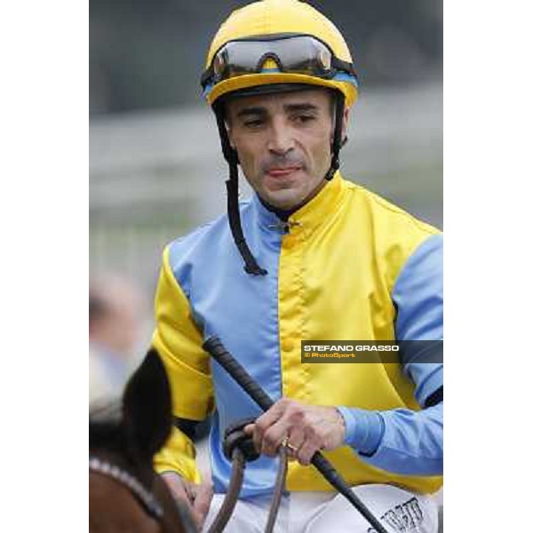 Dario Vargiu after winning the Premio Dormello Milano,San Siro racecourse,20th oct.2013 ph.Stefano Grasso