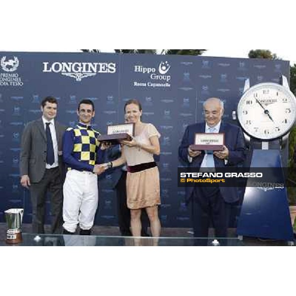 Prize giving ceremony for Charity Line\'s connection after winning the Gran Premio Longines Lydia Tesio Rome, Capannelle racecourse,27th oct.2013 ph.Stefano Grasso