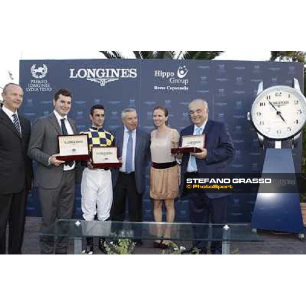 Prize giving ceremony for Charity Line\'s connection after winning the Gran Premio Longines Lydia Tesio Rome, Capannelle racecourse,27th oct.2013 ph.Stefano Grasso