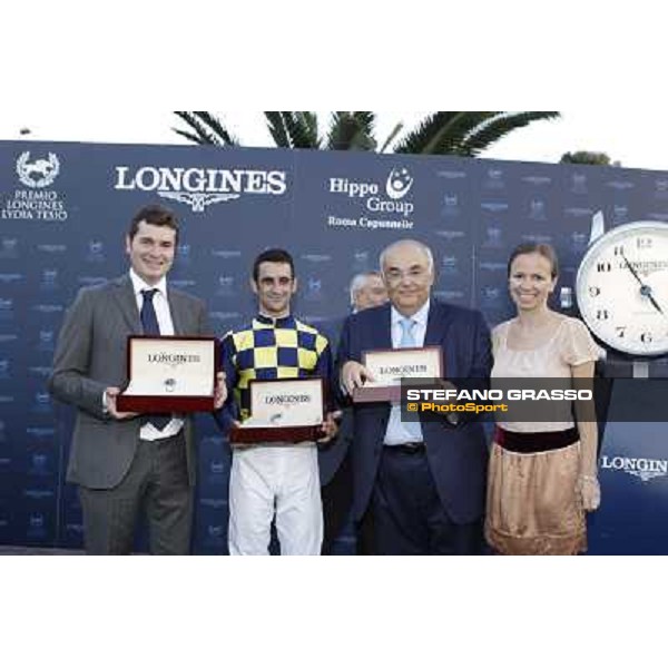 Prize giving ceremony for Charity Line\'s connection after winning the Gran Premio Longines Lydia Tesio Rome, Capannelle racecourse,27th oct.2013 ph.Stefano Grasso