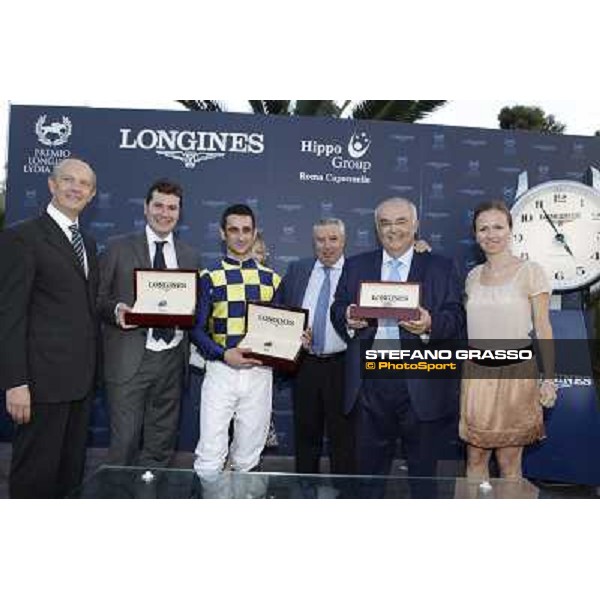 Prize giving ceremony for Charity Line\'s connection after winning the Gran Premio Longines Lydia Tesio Rome, Capannelle racecourse,27th oct.2013 ph.Stefano Grasso