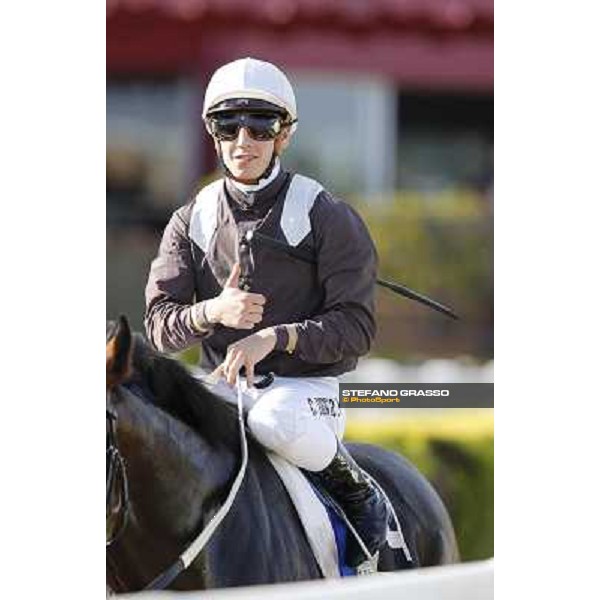 Cristian Demuro on Peng winner of Premio Livermore Roma,Capannelle racecourse,27th oct.2013 ph.Stefano Grasso