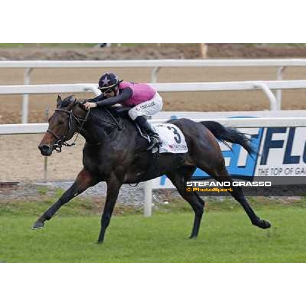 Thierry Thulliez with Feuerblitz wins the Premio Roma GBI raacing Rome,Capannelle racourse,3rd nov.2013 ph.Stefano Grasso