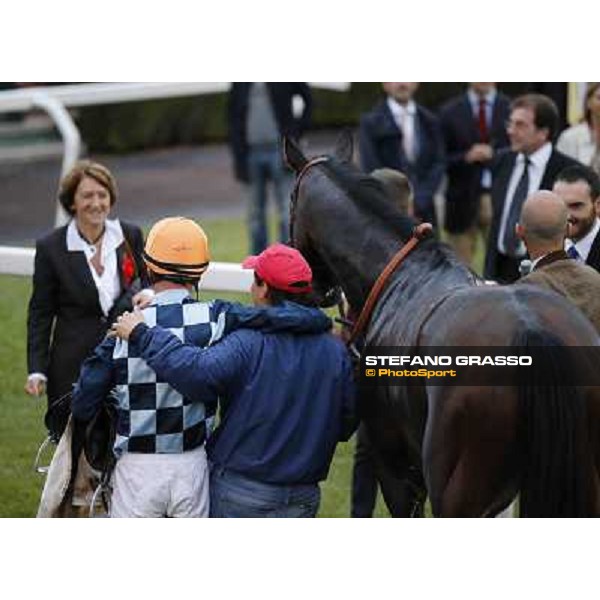 the winning connection of Saint Bernard after the triumph in the Premio Ribot Roma,Capannelle racecourse,3rd nov.2013 ph.Stefano Grasso
