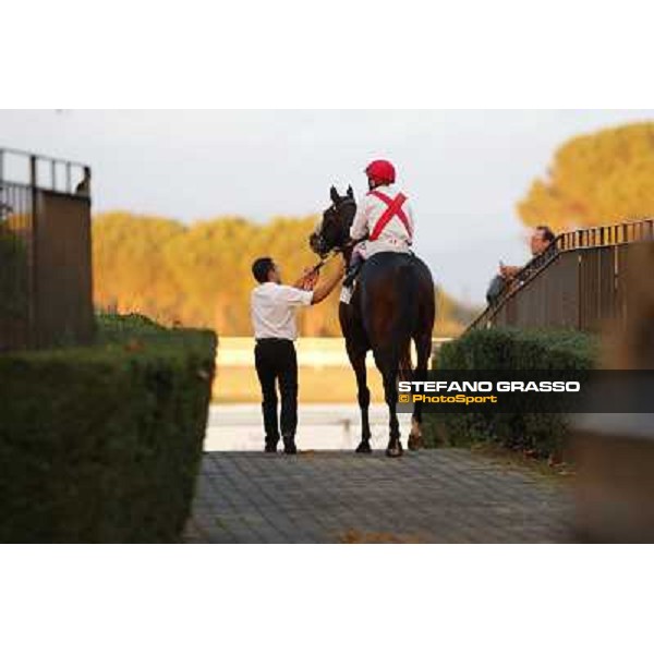 Andrea Atzeni on Bastiani Roma,Capannelle racecourse,3rd nov.2013 ph.Stefano Grasso