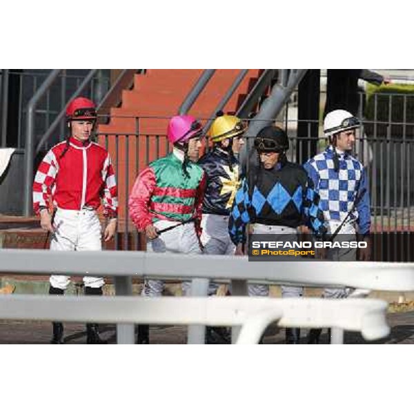 jockeys Roma,Capannelle racecourse,3rd nov.2013 ph.Stefano Grasso
