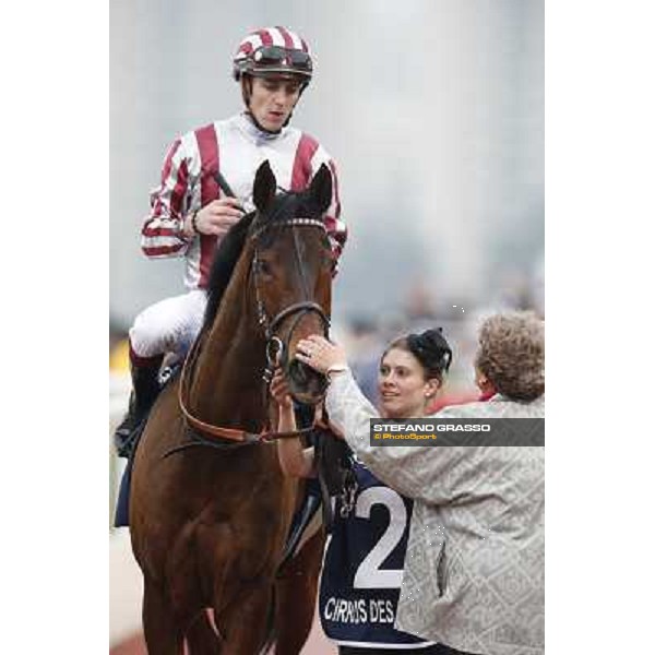 The Longines Hong Kong Cup - Christophe Soumillon on Cirrus des Aigles and Corine Barande Barbe Hong Kong-Sha Tin racecourse,8th dec.2013 ph.Stefano Grasso/Longines