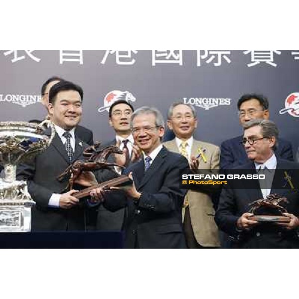 Douglas Whyte and Akeed Mofeed win the Longines Hong Kong Cup - The prize giving ceremony Hong Kong-Sha Tin racecourse,8th dec.2013 ph.Stefano Grasso/Longines