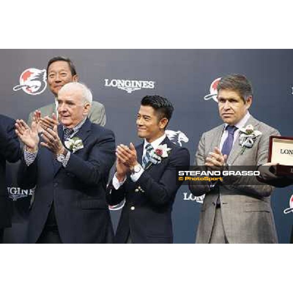 Douglas Whyte and Akeed Mofeed win the Longines Hong Kong Cup - The prize giving ceremony Hong Kong-Sha Tin racecourse,8th dec.2013 ph.Stefano Grasso/Longines
