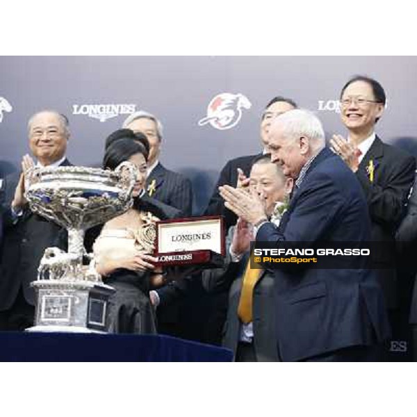 Douglas Whyte and Akeed Mofeed win the Longines Hong Kong Cup - The prize giving ceremony Hong Kong-Sha Tin racecourse,8th dec.2013 ph.Stefano Grasso/Longines