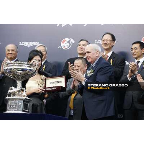 Douglas Whyte and Akeed Mofeed win the Longines Hong Kong Cup - The prize giving ceremony Hong Kong-Sha Tin racecourse,8th dec.2013 ph.Stefano Grasso/Longines