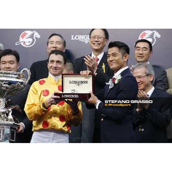 Douglas Whyte and Akeed Mofeed win the Longines Hong Kong Cup - The prize giving ceremony Hong Kong-Sha Tin racecourse,8th dec.2013 ph.Stefano Grasso/Longines