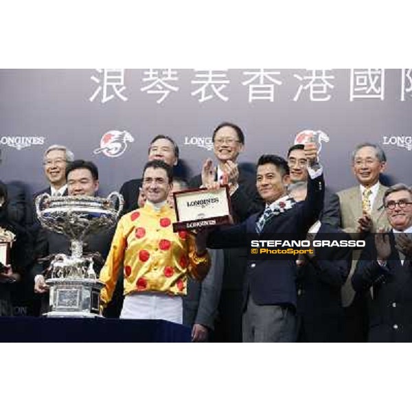 Douglas Whyte and Akeed Mofeed win the Longines Hong Kong Cup - The prize giving ceremony Hong Kong-Sha Tin racecourse,8th dec.2013 ph.Stefano Grasso/Longines