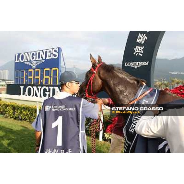Douglas Whyte and Glorious Day win the Longines Hong Kong Mile Hong Kong-Sha Tin racecourse,8th dec.2013 ph.Stefano Grasso/Longines