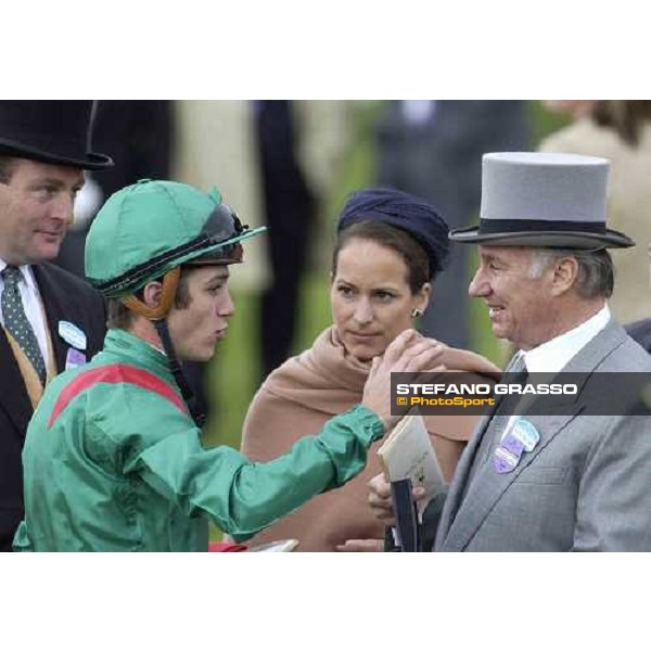 giving prize of The Queen Anne Stakes H.H. The Aga Khan with Christophe Soumillon York, 14th june 2005 ph. Stefano Grasso