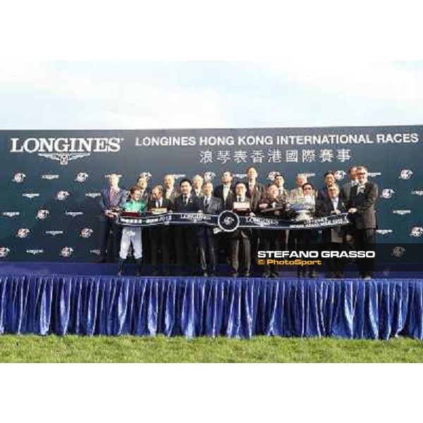 Douglas Whyte and Glorious Day win the Longines Hong Kong Mile - The Prize giving ceremony Hong Kong-Sha Tin racecourse,8th dec.2013 ph.Stefano Grasso/Longines