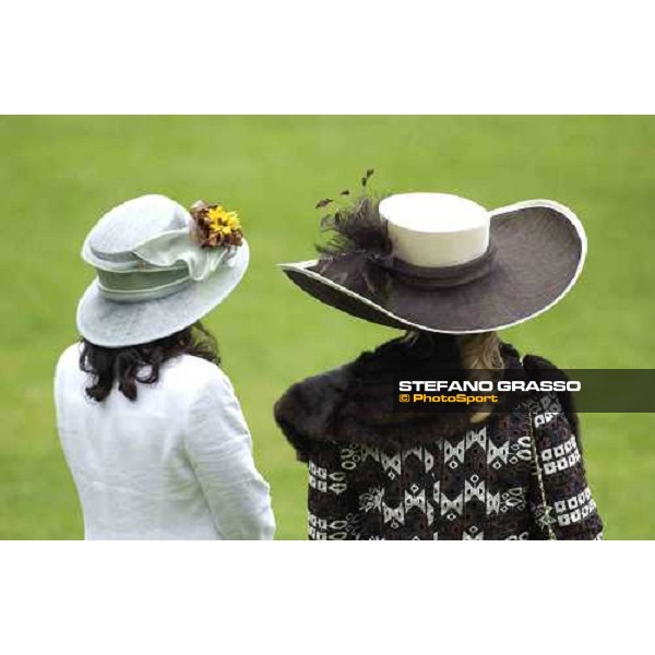 fashion hats in the Royal Enclosure during 2nd day at Royal Ascot at York York, 15th june 2005 ph. Stefano Grasso