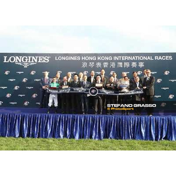 Douglas Whyte and Glorious Day win the Longines Hong Kong Mile - The Prize giving ceremony Hong Kong-Sha Tin racecourse,8th dec.2013 ph.Stefano Grasso/Longines