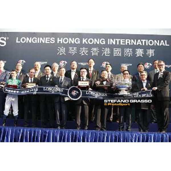 Douglas Whyte and Glorious Day win the Longines Hong Kong Mile - The Prize giving ceremony Hong Kong-Sha Tin racecourse,8th dec.2013 ph.Stefano Grasso/Longines