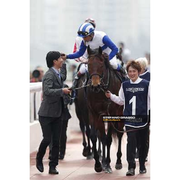 Yasunari Iwata and Lord Kanaloa win the Longines Hong Kong Sprint Hong Kong-Sha Tin racecourse,8th dec.2013 ph.Stefano Grasso/Longines