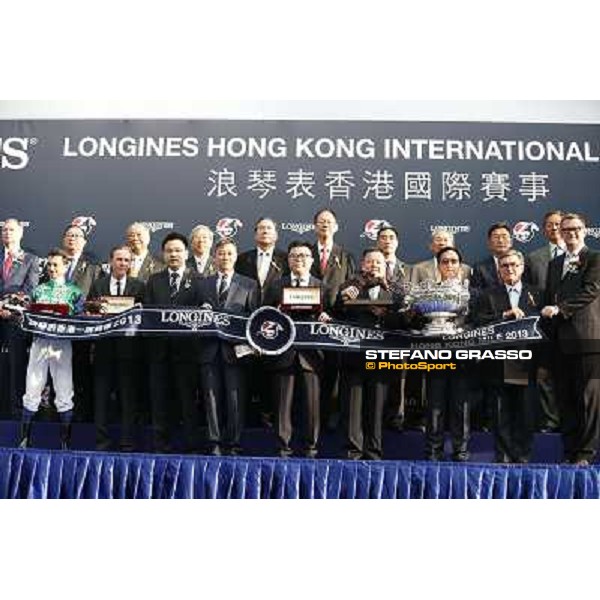 Douglas Whyte and Glorious Day win the Longines Hong Kong Mile - The Prize giving ceremony Hong Kong-Sha Tin racecourse,8th dec.2013 ph.Stefano Grasso/Longines