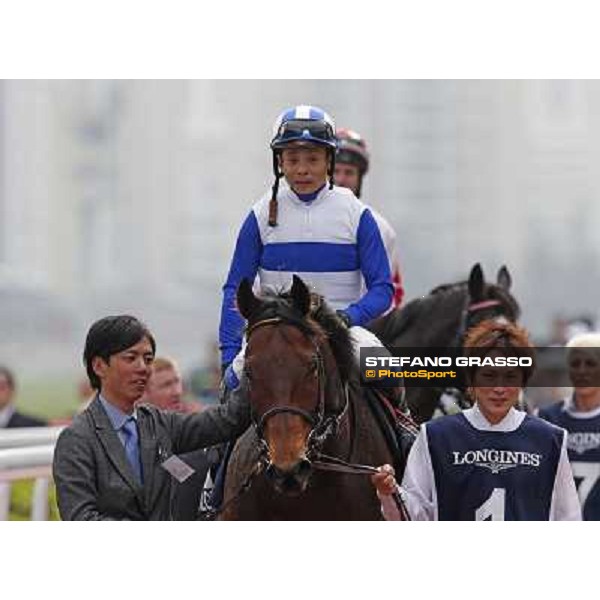 Yasunari Iwata and Lord Kanaloa win the Longines Hong Kong Sprint Hong Kong-Sha Tin racecourse,8th dec.2013 ph.Stefano Grasso/Longines