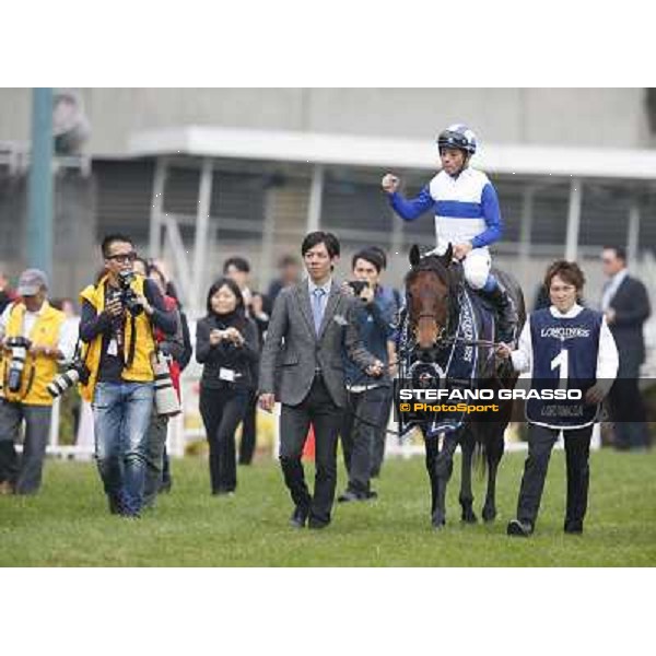 Yasunari Iwata and Lord Kanaloa win the Longines Hong Kong Sprint Hong Kong-Sha Tin racecourse,8th dec.2013 ph.Stefano Grasso/Longines