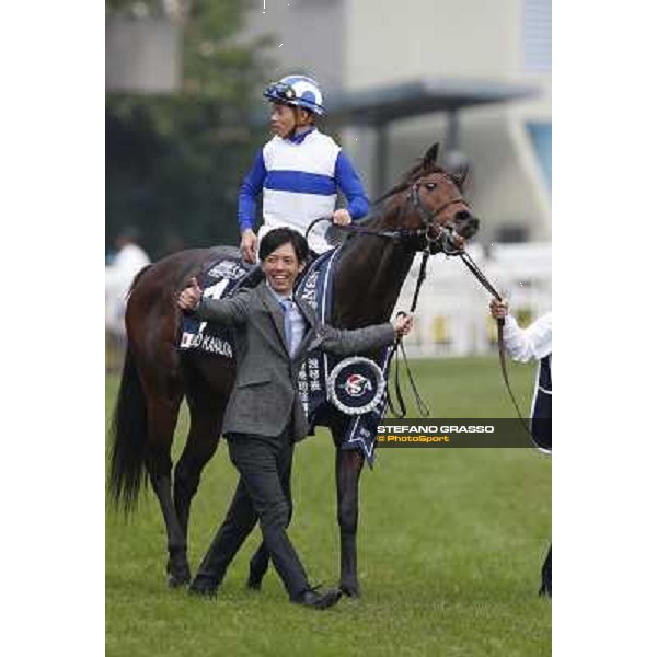 Yasunari Iwata and Lord Kanaloa win the Longines Hong Kong Sprint Hong Kong-Sha Tin racecourse,8th dec.2013 ph.Stefano Grasso/Longines