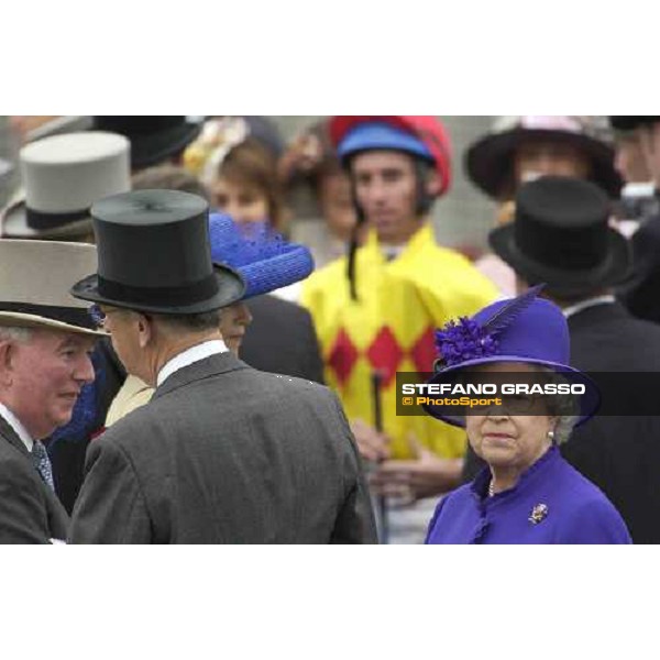 H.M. The Queen in the parade ring of the Prince of Wales\'s Stakes Royal Ascot at York, 2nd day York, 15th june 2005 ph. Stefano Grasso
