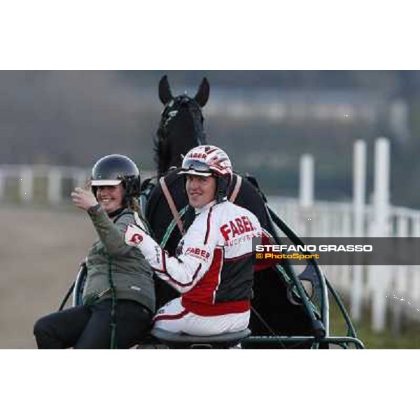 Robin Bakker with Robert Bi wins the second leg of the 86° Derby Italiano del Trotto - Trofeo La Torrente Napoli - Ippodromo di Agnano,14 dicembre 2013 ph.Stefano Grasso/Ippodromi Partenopei