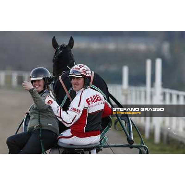 Robin Bakker with Robert Bi wins the second leg of the 86° Derby Italiano del Trotto - Trofeo La Torrente Napoli - Ippodromo di Agnano,14 dicembre 2013 ph.Stefano Grasso/Ippodromi Partenopei