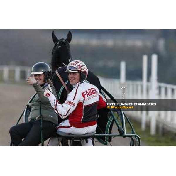 Robin Bakker with Robert Bi wins the second leg of the 86° Derby Italiano del Trotto - Trofeo La Torrente Napoli - Ippodromo di Agnano,14 dicembre 2013 ph.Stefano Grasso/Ippodromi Partenopei
