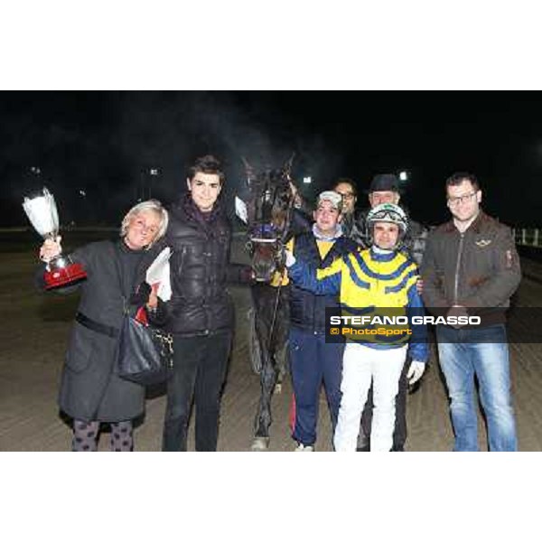 Federico Esposito with Red Baron wins the third leg of the 86° Derby Italiano del Trotto - Trofeo La Torrente Napoli - Ippodromo di Agnano,14 dicembre 2013 ph.Stefano Grasso/Ippodromi Partenopei